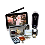 Беспроводной домофон комплект SkyNet 900+AX066 домофон, панель и замок AX066