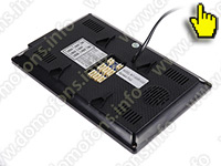 Проводной видеодомофон HDcom B-714AHD монитор вид сзади